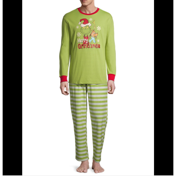 Julpyjamas för Familjen - Loungewear Set med Grinch-Motiv Dad XL