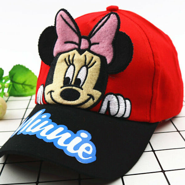 Barnkeps för pojkar, sommar, basebollkeps, tecknad Minnie Mouse, sport Pink