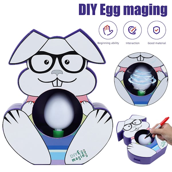 Barnens Målningsäggmodell Kit DIY Påskägg Leksak Med Äggmarkörer