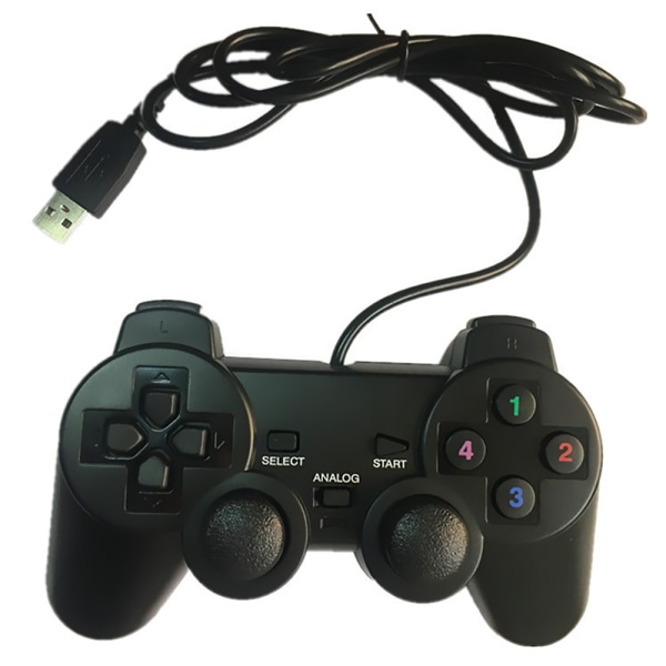 1X USB kabelansluten spelkontroll Gamepad Joypad Joystick Turbo för PC Windows 10