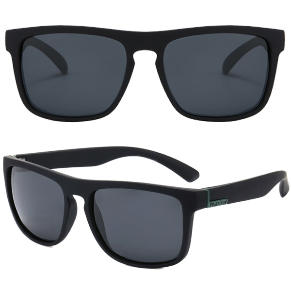 Fyrkantiga SolglasögonMän Snygga Solglasögon Retro Outdoor Glasögon Black Green Frame Black Lenses