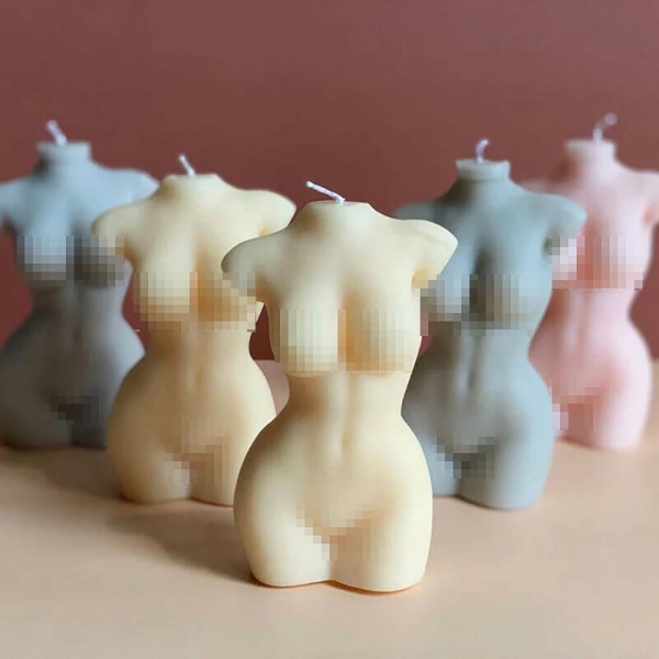 DIY 3D silikon ljus form kvinnliga ljus gör tvål mould 3(Small waist)