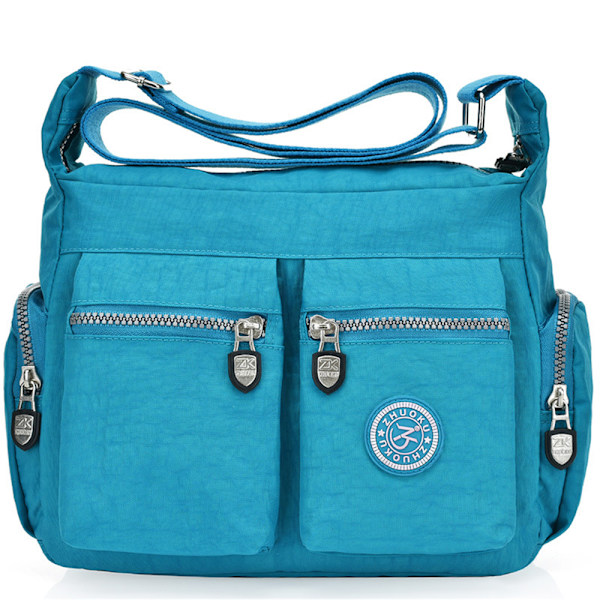Damväska Messenger Cross Body Bag Kvinnor Axelväska Semester Resväska Handväskor Sky Blue