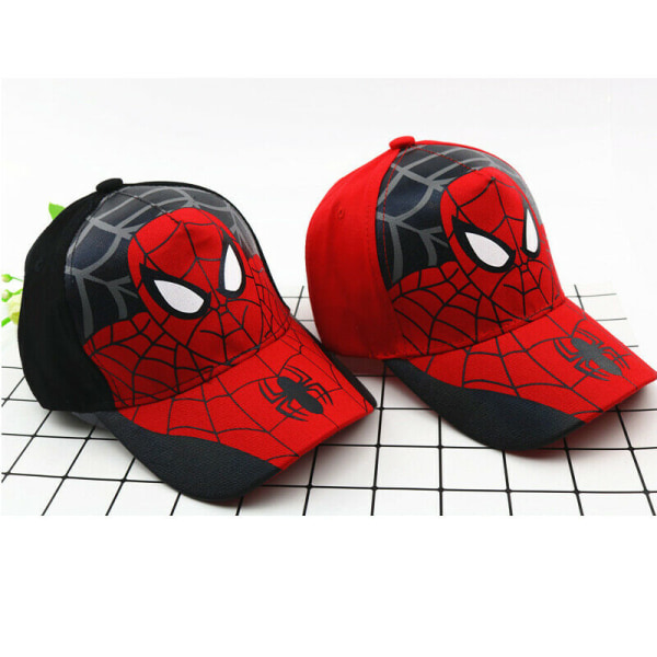 Barnpojkar Spiderman Baseball Cap Hip Hop Mesh Snapback Sport Mesh Red