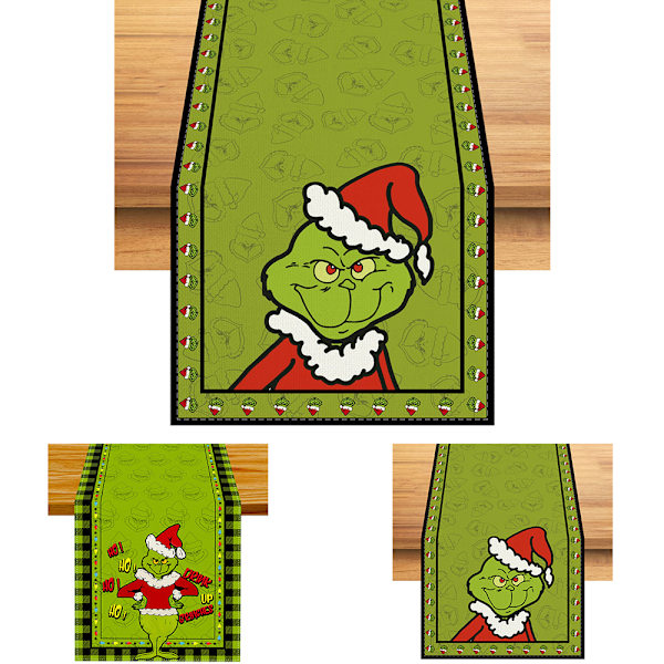 Juledug Bordløber Glædelig Jul Dug Hjem Spisebord Flag Dekorationer A