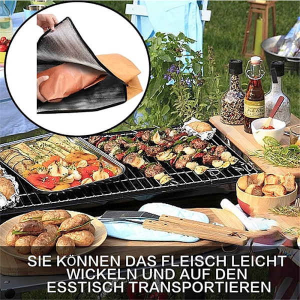 Återanvändbar grillfilt, grillverktyg för utomhusmatlagning och picknick
