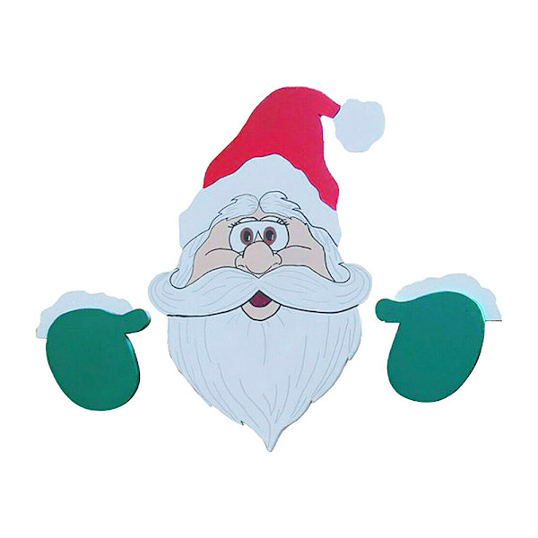Utendørs Juledekorasjon med Julenisse og Elg for Gjerde og Hage Santa Claus