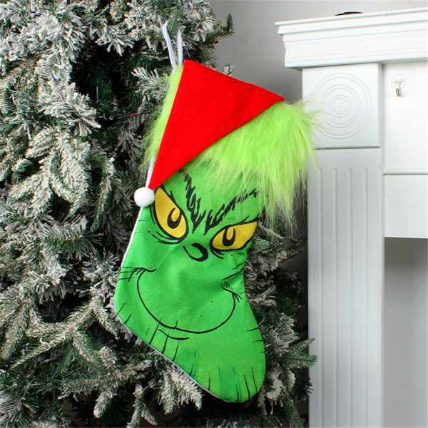 Julgran Hängande Tomte Strumpa Sockor Godispåsar Julgran