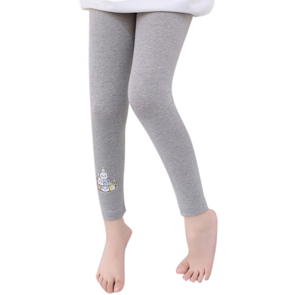Barnflickors Enhörningsleggings Höst Vinter Strumpbyxor Mjuka Värmande Grey 100cm