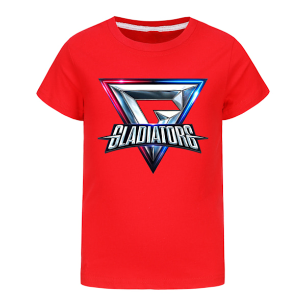 GLADIATORS Pojkar T-shirt Sommar T-shirt Topp Barn Kortärmad Red 140cm