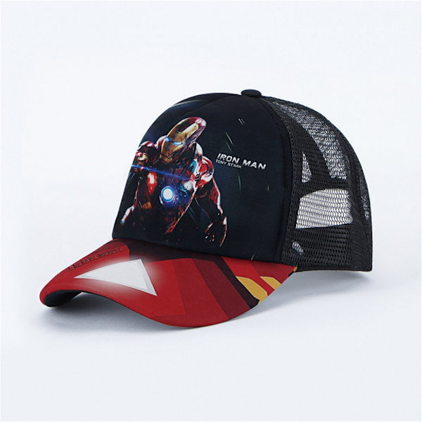 Barn Pojkar Superhjälte Karaktär Marvel Basebollkeps Mesh Andningsbar Snapback Hatt Iron Man