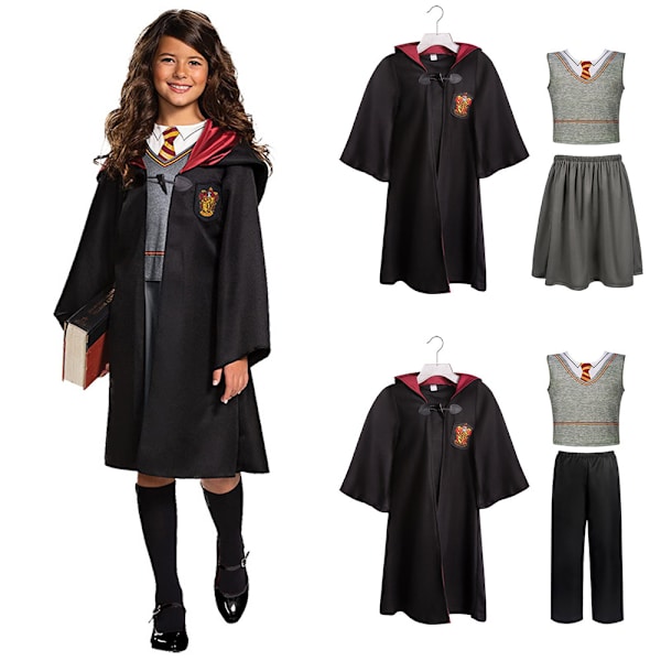 Barnkläder Pojkflicka Världsbokdagen Harry Potter Gryffindor Robe Kappa Kostym Cosplay Girls M