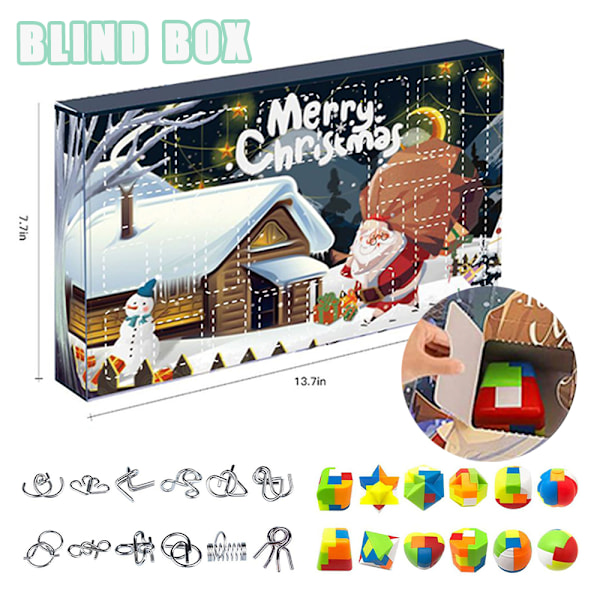 Jule Nedtælling 24 stk. Adventskalender Blind Box Juleferie Børnelegetøjsgave