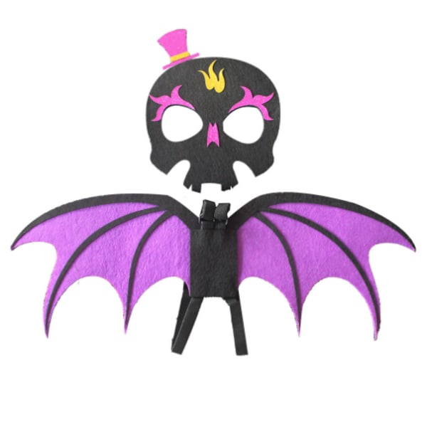 Halloween Cosplay Lepakonsiipi Lasten Lepakkomaski Setti Karnevaaliin Purple black