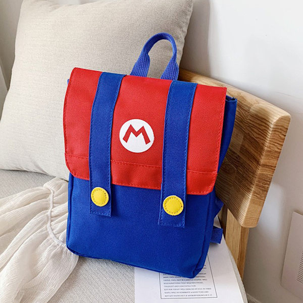 Skolesekk for barn, 3D-printet Super Mario red