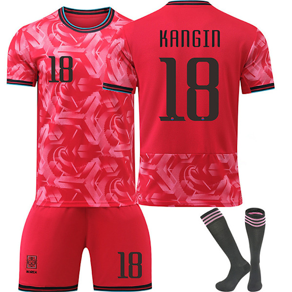 24-25 Sydkoreanska Landslaget Hemmatröja Barn Fotbollströja Kit #18 KRNGIN Fotbollsset 28