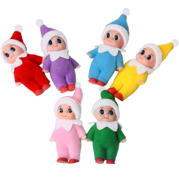 Jultomte Naughty Baby Elf Docka Hyllpynt Elf Leksaker red