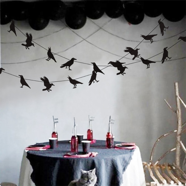 Halloween Flygande Fågel Girlander Banner Flaggor Fest Hängande Dekoration