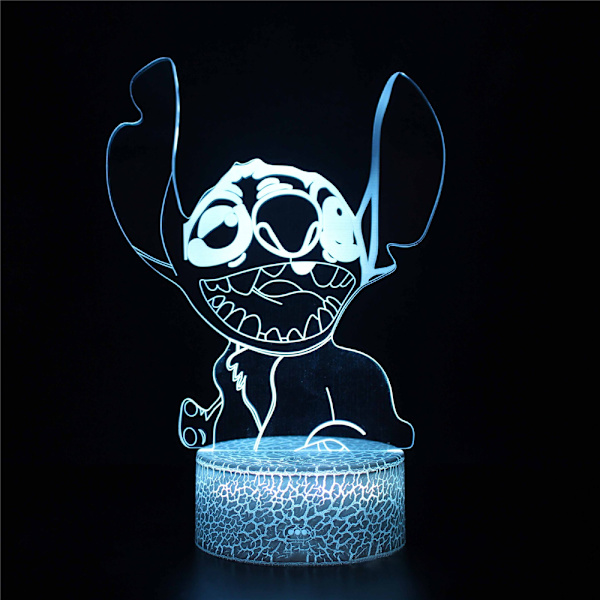 LED Sengelampe med Touch-funktion Stitch Natlampe Børnegave D