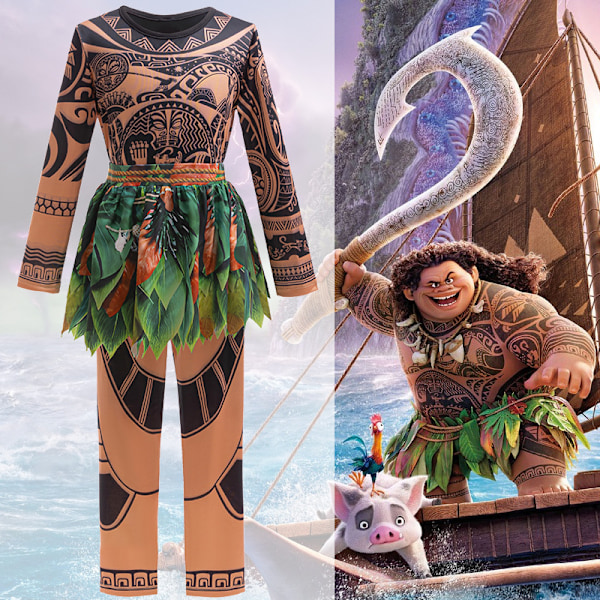 Pienten poikien meriaiheinen asusetti lasten Halloween pitkähihainen Havaiji-haalari juhla-asu ikä 2-11 vuotta 140cm