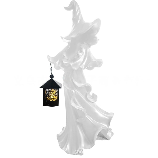 Spöke med lykta Häxa Spöklampa Halloween dekoration rekvisita black