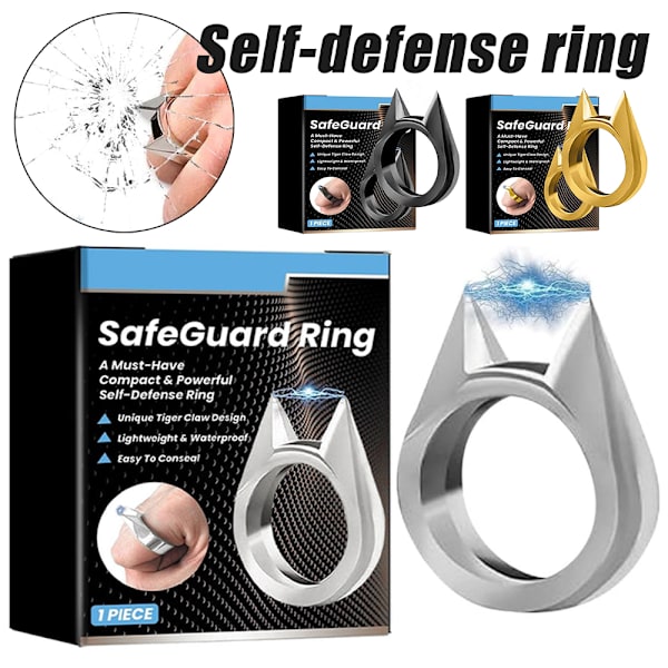 Säkerhetsring för Kvinnor Män Utsökt Kattöron Spikad Ring Presenter Silver