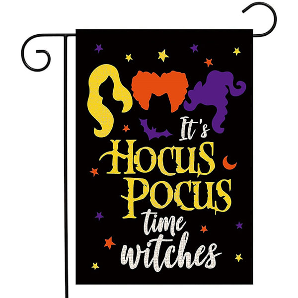 Halloween Trädgårdsflagga Canvas Banner Gräsmatta Dekoration Flagga Utomhus C