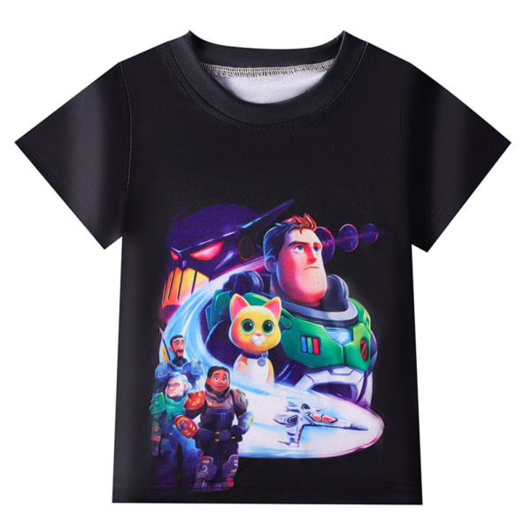 Tecknad Lightyear Boy kortärmad T-shirt Topp sommar Casual Red 120cm