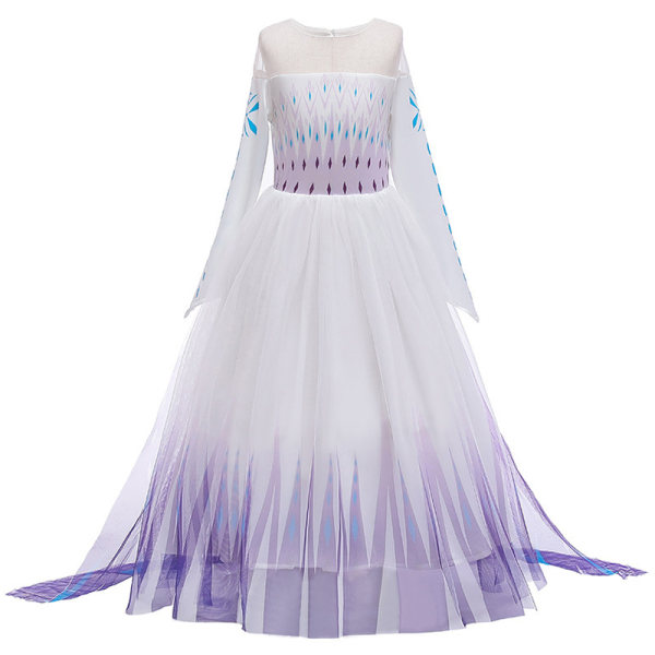 Ice Queen Costume Dress Frozen 2 Anna Elsa Princess Kids Girl Party Dress purple 130cm