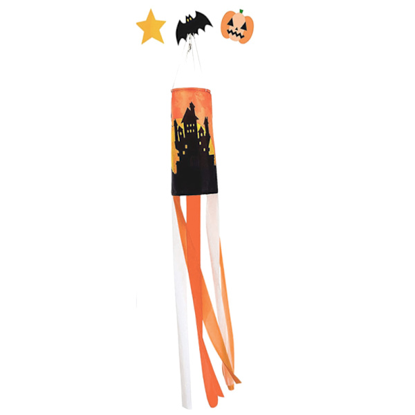 Halloween Flag Vedhæng Fremragende Dekorativ Halloween Vindpose Flag Hængeflag D