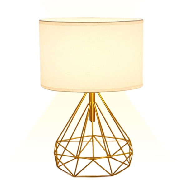 Bordlampe med kabelbryter - Dekorasjon for stue - soverom, vinduskarm, metall