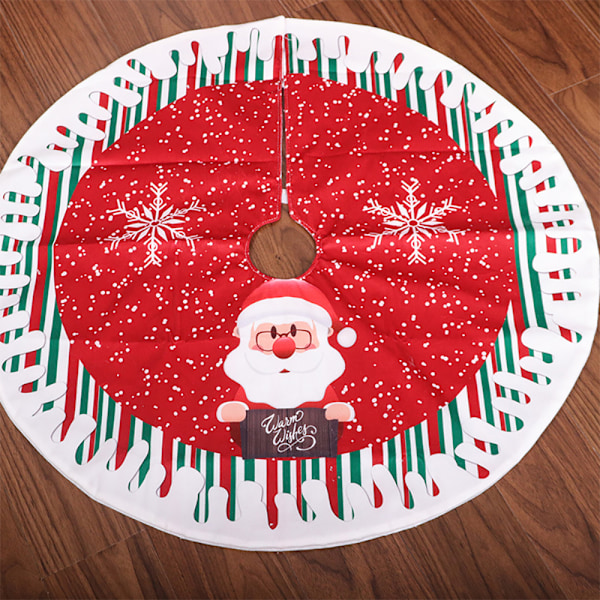 Juletrefot Skjørt Base Fluffy Xmas Gulvmatte Deksel Party Fuskepels Hjem Dekor Matter Julepynt Santa Claus 80cm
