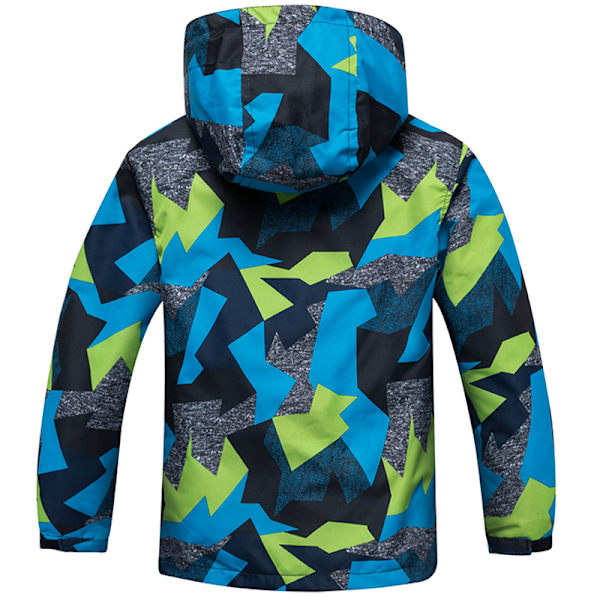 Drenge Fleece Vinter Ski Sne Jakke Børn Hættetrøje Vindjakke Camouflage 110cm