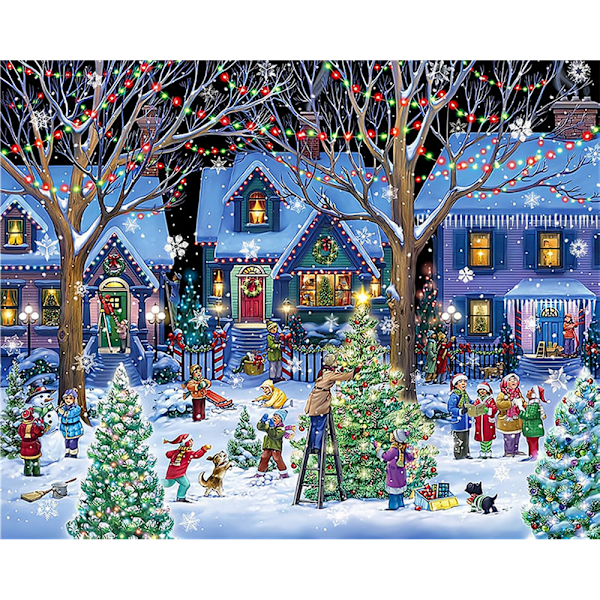 1000-bitars Snögubbe Pussel Jigsaw Barn Vuxna Pussel DIY Present Heta D
