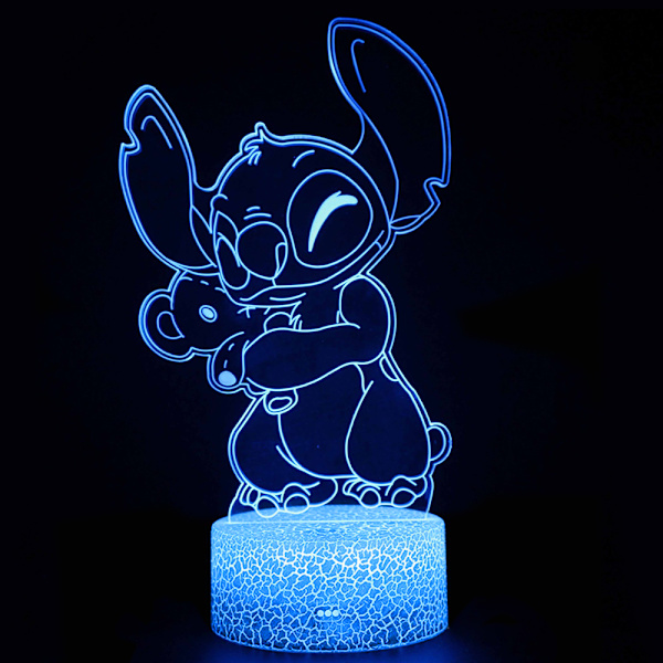 LED Sengelampe med Touch-funktion Stitch Natlampe Børnegave F