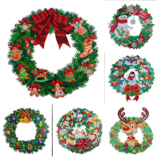 5D DIY Diamantmålning Julgransgirlang Kit Konst & Hantverk C