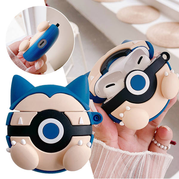 Snorlax Airpods Hörlursfodral Söt Hörlurskal Mjuk Silikonöverdrag 3rd generation