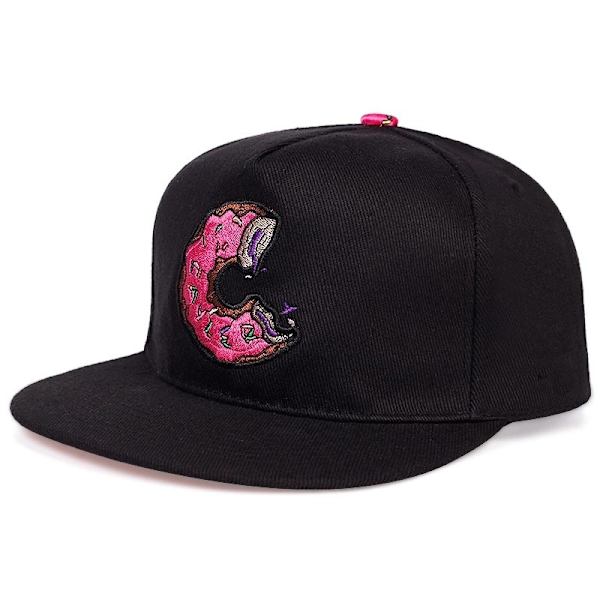 Munchies Donnut Print Snapback Hat för Män Kvinnor Baseball Cap Rapper Hip Hop B