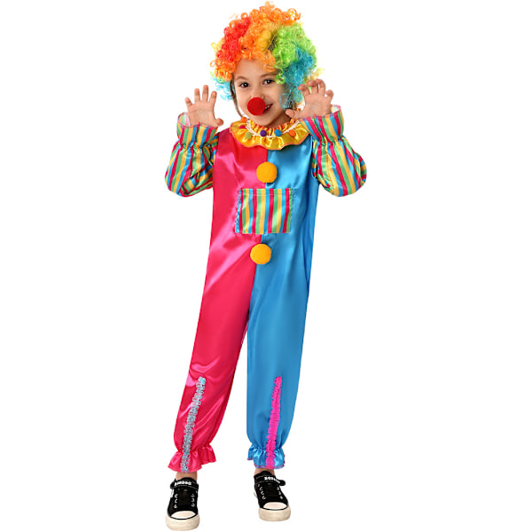 Klovnipuku lapsille Pojat Klovnipuku Hauska sirkus Naamiaisasu Halloween Joulu Karnevaaliasu M