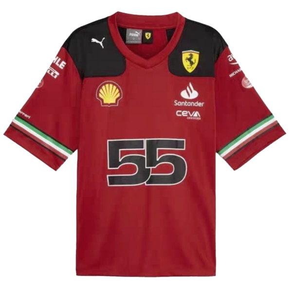 Scuderia Ferrari F1 PUMA Las Vegas LECLERC \"55\" Amerikansk fotbollströja Jersey T-shirt XL