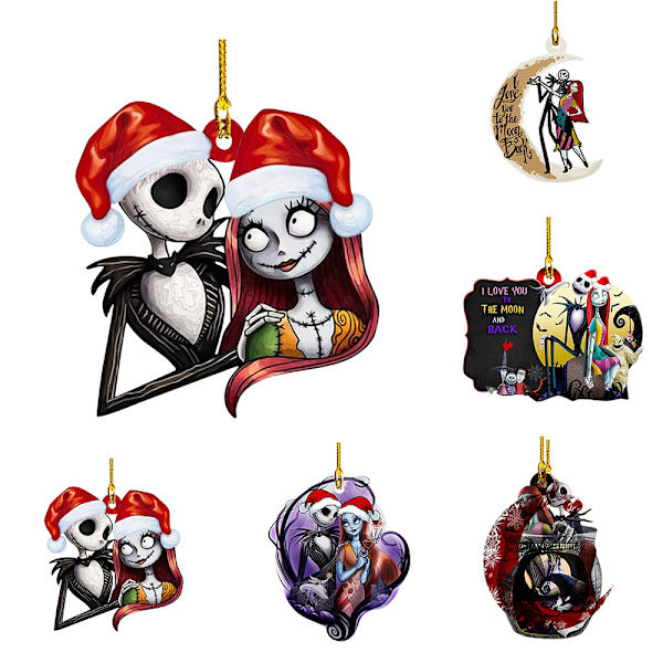 The Nightmare Before Christmas Jack & Sally Hängande Julgranspynt C