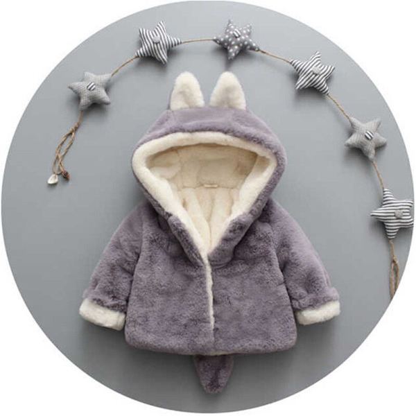 Toddler Baby Barn- och Flickbarn Huvtröjor Jackor Casual Toppar för 1-9 År Grey 80cm