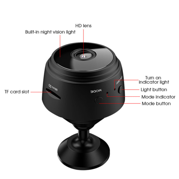 Wifi trådlös dold spionövervakningskamera Night Vision