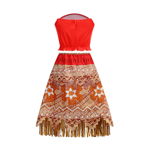Tyttöjen aikuisten asu Moana Prinsessa Hieno mekko Cosplay Deluxe -mekko kaulakorulla #1 100cm