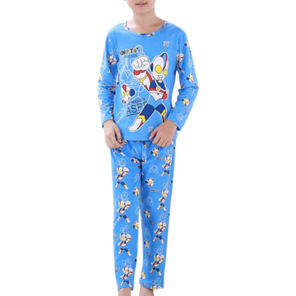 Barn Casual Bekväm långärmad pyjamas tecknad film Ultraman 134-140cm