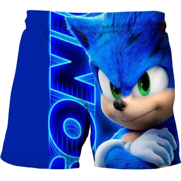 Barn Pojkar 3D Sonic the Hedgehog Simma Korta Byxor Shorts Sommar Strand Trunks Present A 110cm