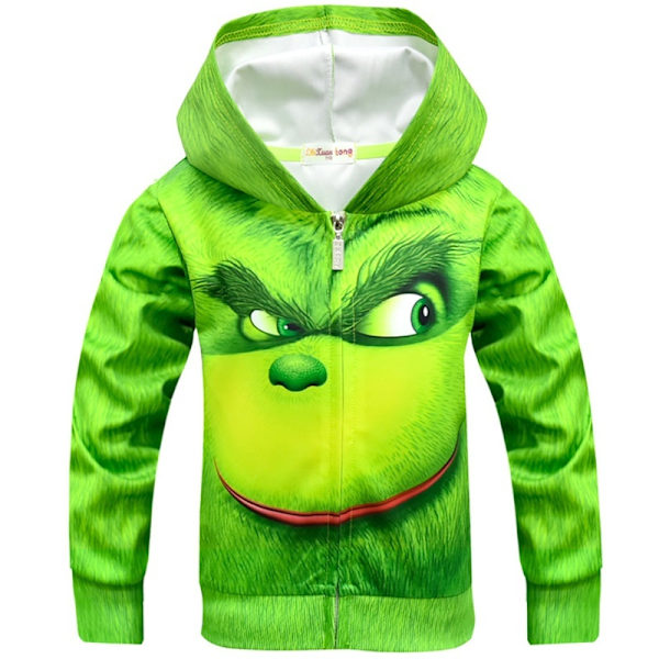 Julgrön Grinch-dragkedja för barn 130