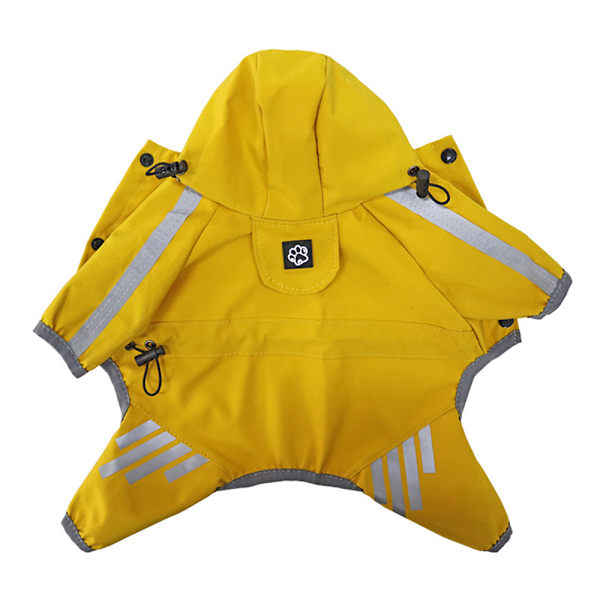 Hettejakke for hund, vanntett hundejakke, utendørsjakke yellow XL