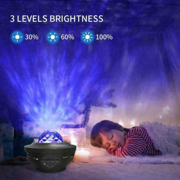 Galaxy Starry Night Lamp LED Ocean Wave Light USB projektor Kid