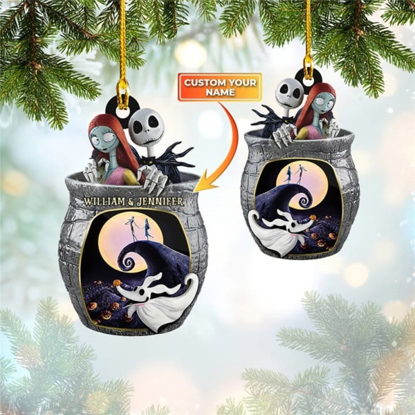 The Nightmare Before Christmas Jack & Sally Hängande Julgranspynt B